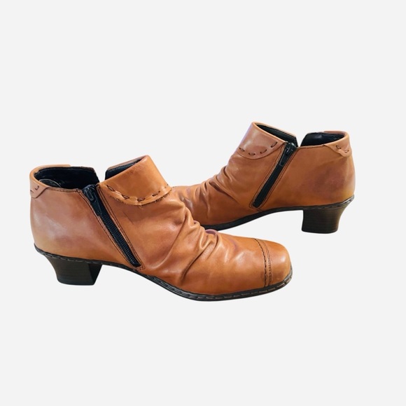 Rieker Antistress Ankle Boot Light Brown Leather Women's Sz EUR 40 US 8.5-9 - Picture 5 of 10